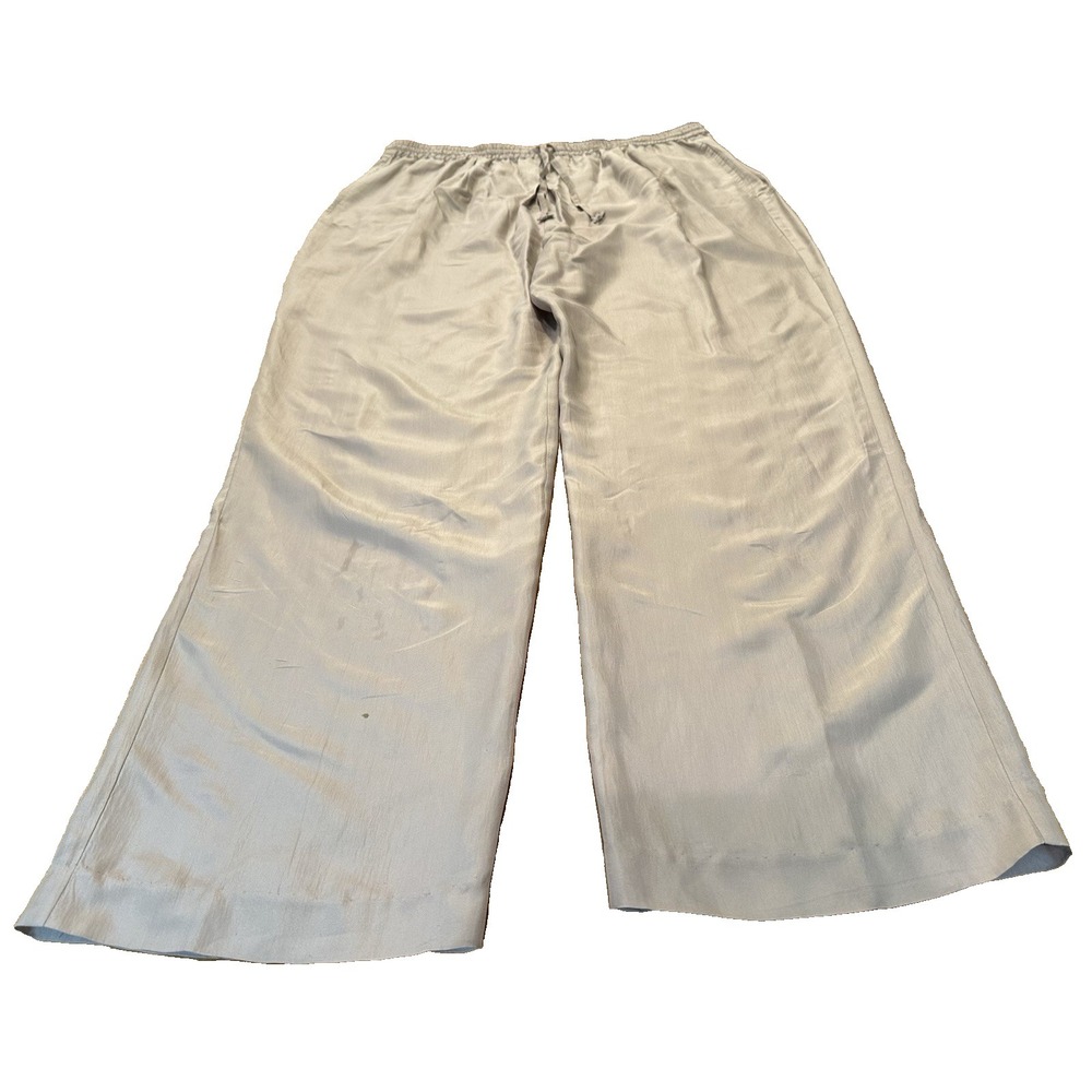 Fiji Sport Womens 100% Silk Pants Vacation Trousers Size XL